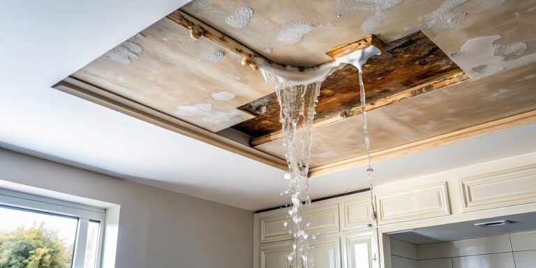 Severe ceiling water damage in commercial building requiring emergency water extraction and restoration services from Paul Davis Restoration of the Space Coast in Florida